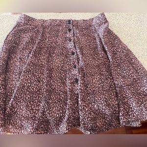 Urban Outfitters Leopard Print Dark Pink Skirt